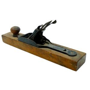 ANTIQUE Wood Planer Stanley Rule & Level Co. No. 27 Transitional Plane~SIGNED